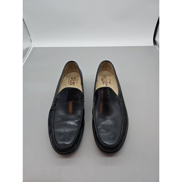 SAS Men's Size 13 W US VGC Venetian Black Leather Comfort Loafers Dress Shoes - Picture 1 of 8